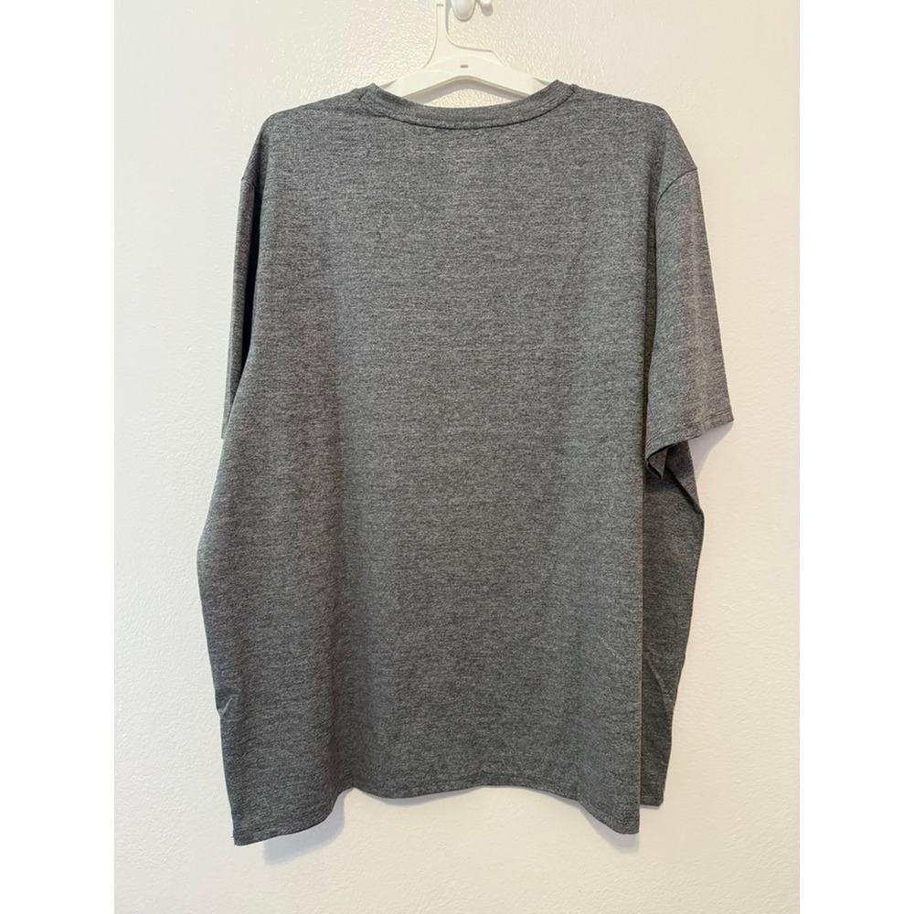 All in Motion Mens Soft Stretch T-Shirt Gray Heather Active Crewneck XL - Picture 3 of 3